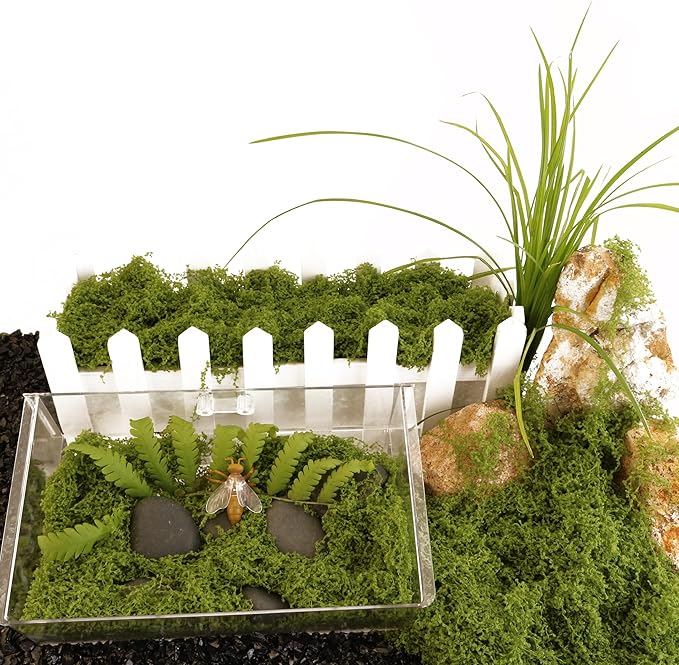 Caiyjhao Artificial Green Moss is Used for Potted Plants, and Moss Crafts are Used for Fairy Tale Garden Houses, Garlands, Glass Container Fillers and Wedding Wall Decoration (7.05 Ounces)