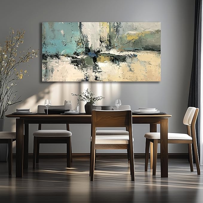 Belmrxne Large Abstract Wall Art White and Black Wall Decor Vogue Canvas Painting Textured Artwork for Living Room Bedroom Dining Room Office Home Decor 30x60 Inch