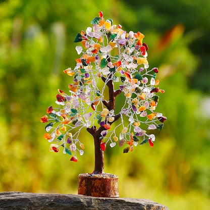 Chakra Tree, Chakra Stones and Healing Crystals, Crystal Tree of Life, Shelf Decor, for Women, Room Decor Aesthetic, Office Desk Decor, Unique Gifts for Women