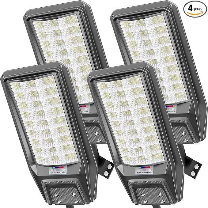Loyoele Solar Street Light Outdoor Waterproof Dusk to Dawn, 9800W Solar Parking Lot Lights Commercial Large Outdoor Flood Light Heavy Duty Solar Power with Motion Sensor for Yard Garden
