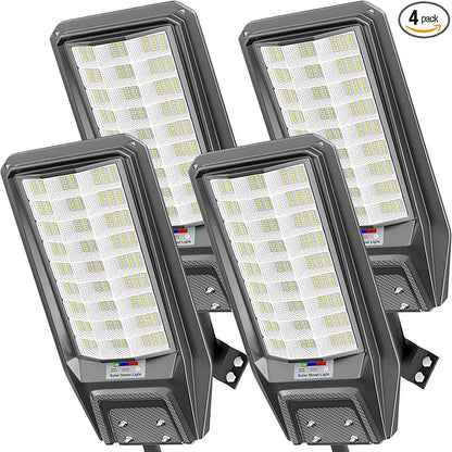 Loyoele Solar Street Light Outdoor Waterproof Dusk to Dawn, 9800W Solar Parking Lot Lights Commercial Large Outdoor Flood Light Heavy Duty Solar Power with Motion Sensor for Yard Garden