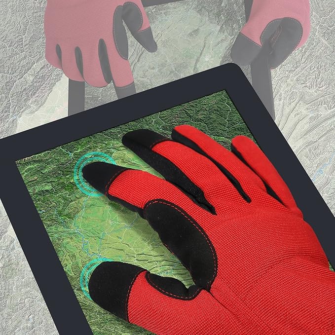 High Performance Work Gloves For Men(12 Pairs Pack), High Dexterity Touch Screen For Multipurpose,Excellent Grip (Large)