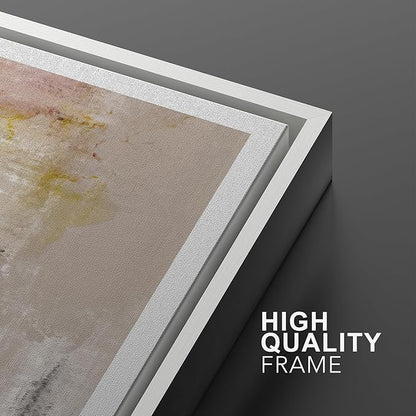Ashbrook Framed Wall Art Print Set Brown, Black, Yellow Color Block Landscape Abstract Shapes Illustrations Modern Art Boho Scenic Colorful for Living Room, Bedroom, Office - 16"x24"x3 White