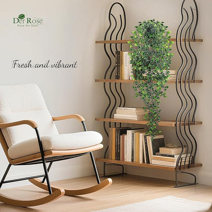 Der Rose 34'' Fake Hanging Plants Artificial Potted Mandala Vine Plants Indoor and Outdoor for Office Home Living Room Bathroom Wall Shelf Decor (1Pack)