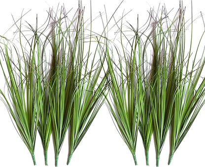 8PCS Artificial Plants, Shrubs Wheat Grass Greenery Stems for Home Decor, Fake Tall Grass Plant for Outdoor Indoor Decor