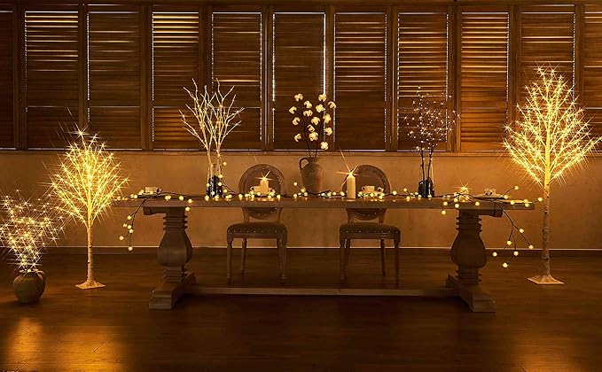 LITBLOOM Lighted Twig Birch Tree with Fairy Lights 6FT 330 LED for Indoor Outdoor Home and Christmas Holiday Decoration