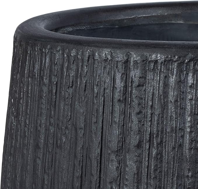 SAFAVIEH Outdoor Collection Francia Grey Concrete Planter (Fully Assembled)