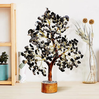 Seven Chakra Tree of Life Crystal Decor – Feng Shui Money Tree for Good Luck – Spiritual Positive Energy Healing Gemstone Attraction Wealth Crystal Decoration for Home Office