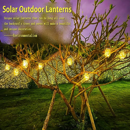 Cooo 12 Pack Christmas Decorations Solar Lanterns Outdoor Waterproof Upgraded Crystal Glass Solar Mason Jar Lights 30 LED 215% Larger SolarPanel（Just a Little More,Get Double The Delight-Warm White）