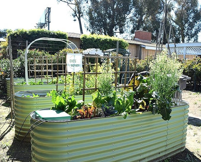 Olle Metal Raised Garden Bed Easy Quick Setup Metal Garden Bed 32" Tall, 12-in-1 for Growing Flowers Herbs DIY Gardening, Sage Green 32" Tall