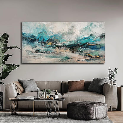 Belmrxne Large Abstract Wall Art Black and Gold Wall Decor Unique Canvas Painting Aesthetic Artwork for Living Room Bedroom Dining Room Office Home Decor 30x60 Inch