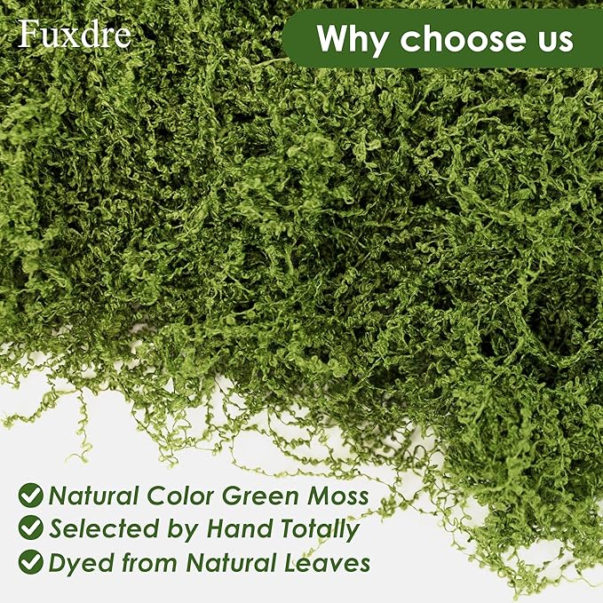 6 Colors Artificial Moss for Crafts 21.16oz, Fake Moss, Green Moss for Plants Indoor, Christmas Wreath, Fairy Garden, Model Making, DIY Table Centerpieces, Walls Decor, Wedding Party Decoration