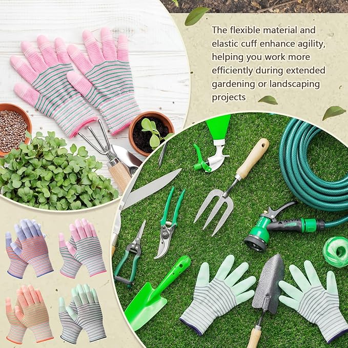 50 Pairs Gardening Gloves, Gardening Yard Gloves for Women and Men, Non Slip Rubber Coated, Breathable & Durability(Free Size)