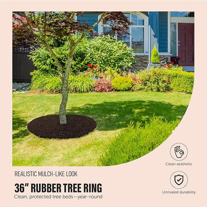 Rubberific 36" Rubber Mulch Tree Ring (Brown)