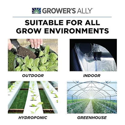 Grower's Ally Spider Mite Control Concentrate - Natural Insecticide & Spider Mites Killer for Plants Indoor & Outdoor - OMRI Listed Garden Pest Control - Bee, Pet & Kid Safe - 8 Oz, Makes 25 Gallons
