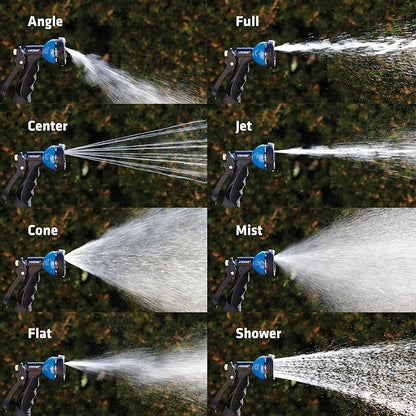 VIKING Hose Nozzle, Garden Hose Nozzle with 8 Spray Patterns, Adjustable and Heavy Duty for Washing Car, Watering Plants, Washing Pets, and Home Use, 2 Pack