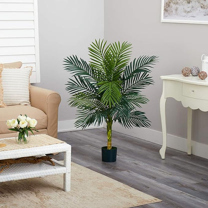 Nearly Natural 4ft Golden Cane Palm Artificial Tree
