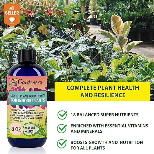 Gardenera Plant Growth Superfood for BONSAI Trees with 18 Essential Vitamins & Minerals - Organic Plant Food Fertilizer - Micro-Fungi and Bio-Organisms for BONSAI Plant Care & Growth Enhancement - 8oz