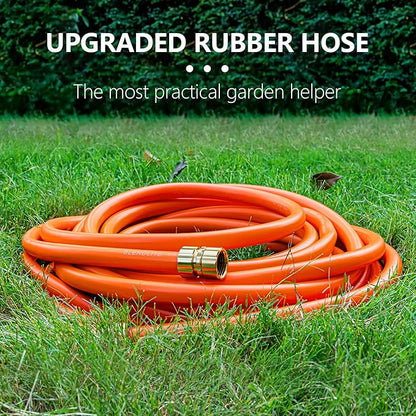 Garden Hose 200ft x 5/8", Custom Length, -40°F to 150°F, All-weather, NO Kink, Flexible, 600 Burst PSI, Leakproof Water Hose with Additional Customizable Solid GHT Fittings