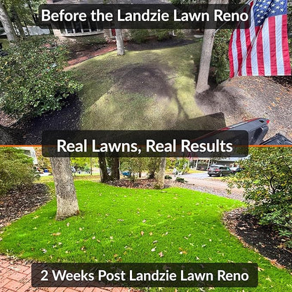 Landzie AeroCore Rolling Lawn Aerator – Manual Core Plug Aerator with Chamfered Hollow Tines – Heavy-Duty 38.8 Pound Wheel Aerator Lawn Tool – Push Yard Aerator Aeration Tool (Single)