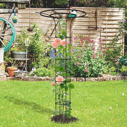 Trellis for Climbing Plants Outdoor - 69"(H), Expandable and Rust-Proof Metal Plant Support, Easy Installation, Garden Trellis for Potted Roses, Vines, Jasmine(2 Pack)