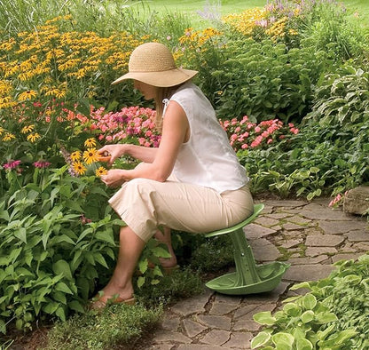 TheXceptional ROCKr | Ergonomic Rocking Garden Stool with Tilting Base for Gardeners | Durable Chair for Gardening with Contoured Seat | Made in USA by Vertex Products | Model EX120
