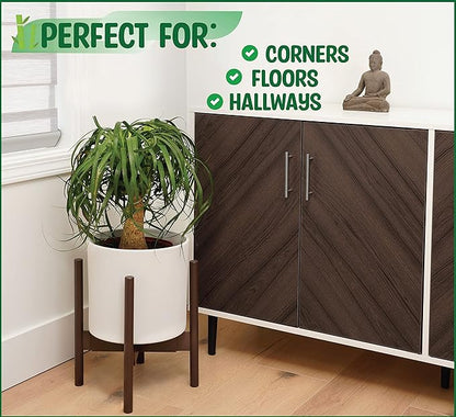 ZPirates Plant Stand Indoor, Outdoor - Adjustable Sideways to Support 8 to 12-Inch Small to Large Planter Pot and Flower Vase Holder - Leg Length 14-inch - Dark Bamboo Wood