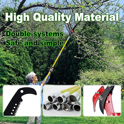 Manual pole saw,Tree Trimmer, Pole Pruning Saw, Pole Saws for Tree Trimming, Gardening Tools Pruner Hand Pole Saw For Yard(Yellow 26FT)