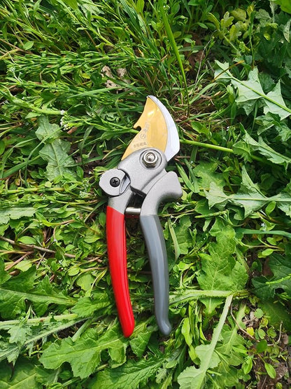 Pruning Shears for Gardening, Garden Scissors and Clippers, Professional Branch Garden Secateurs (Red-grey)