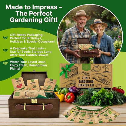 75 Medicinal & Tea Herb Seeds Variety Pack, Garden Seed Starter Kit - Over 47,380 Non-GMO Heirloom Seeds for Planting Herbs and Vegetables, Christmas Gift Seed Box with Gardening Supplies