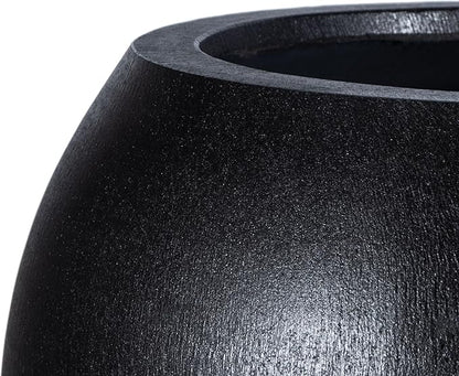 Safavieh Outdoor Collection Kenslia Black Concrete Planter (Fully Assembled)