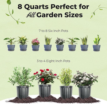 Organic Potting Mix by Perfect Plants for All Plant Types - 8qts for Indoor and Outdoor Use, Great for Veggies, Spices, and Holistic Herbs