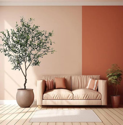 Artificial Olive Tree 7ft(82in,2200+Uv Protection Leaf) Tall,Faux Olive Tree Indoor Artificial Tree for Modern Home Office Living Room Floor Decor Indoor