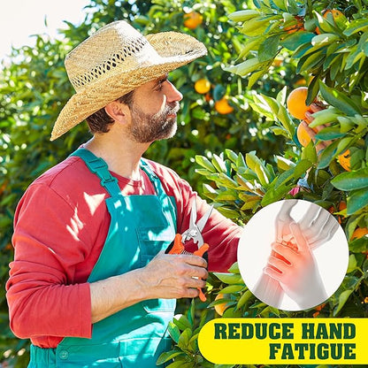 4 Pack Garden Pruning Shears, Stainless Steel Garden Shears, Gardening Shears, Garden Scissors, Clippers, Pruning Snips, Pruning Shears for Gardening Tools (4PCS Yellow Orange Green)