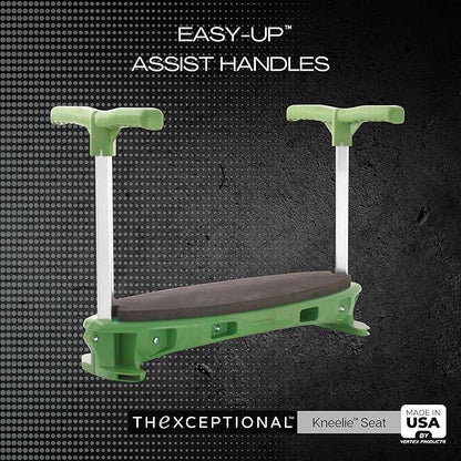TheXceptional Kneelie | Ergonomic Kneeling Bench Garden Stool for Gardening and Kneeler with Easy Up Assist Handles | Durable Garden Kneelers for Seniors | Made in USA by Vertex Products | Model EX150