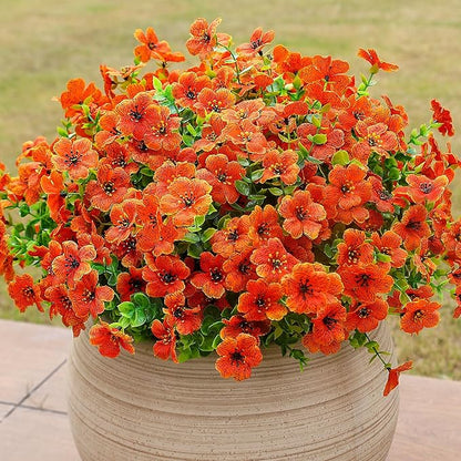 alyptus Artificial Mums for Outdoors – 12 Bundles UV Resistant Fall Flowers, Faux Outdoor Flowers & Fake Mums for Spring Summer Decor, Christmas Decorations