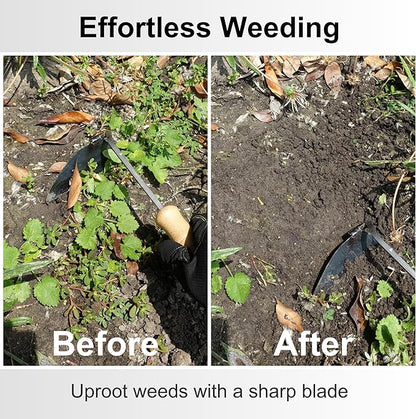 Japanese Weeding Sickle Nejiri Gama - 11 inch Compact & Sharp Hand Hoe for Effortless Weed Removal in Gardening