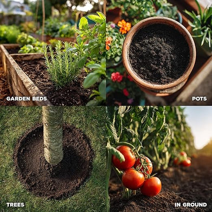 Soil Seed & Water Dan’s Gold Organic Dairy Compost – Rich, Aged Compost for Garden Beds, Raised Beds & Soil Enrichment - OMRI Listed Organic Fertilizer