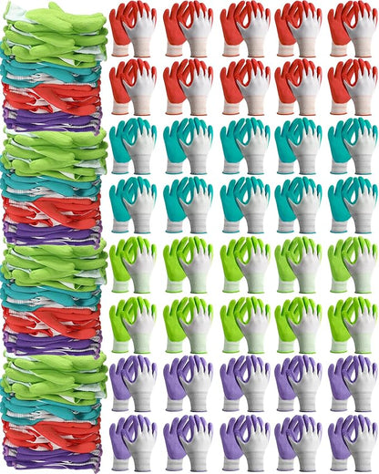Irenare Gardening Gloves Bulk for Women Ladies Breathable Rubber Coated Garden Glove for Yard Outdoor Work with Grip