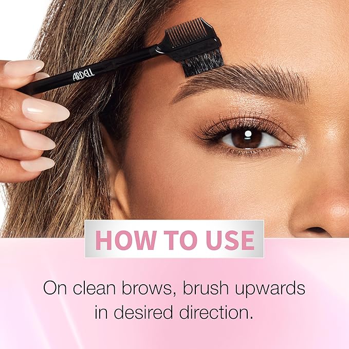 Ardell Brow Glue Soft Black with Styling Brush – Instant Lamination Brow Gel for Fluffy, Defined Brows, All-Day Extreme Hold Eyebrow Gel Waterproof, 0.35 oz