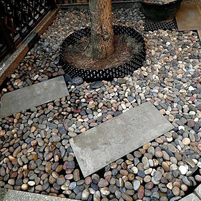 5 lbs Pebbles for Plants, 1-2 Inch Decorative River Rocks for Plants Indoor, Landscape, Garden, Aquarium, Fountain, Walkways and Outdoor Decorative Stones