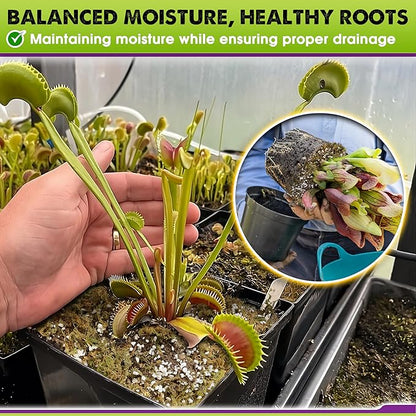 DUSPRO Carnivorous Plant Soil Mix 3QT-Include Forest Moss, Peat Moss, Perlite Potting Mix for Carnivorous Plants, Carnivorous Plants, Pitcher Plant, Butterworts, Sundews - Carnivorous Plant