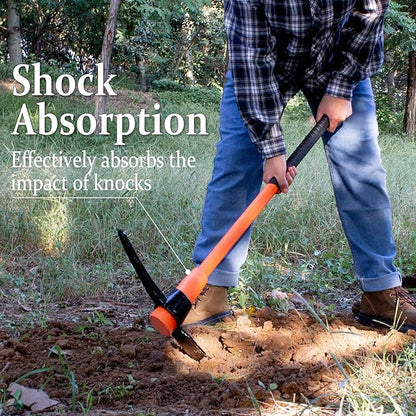 VNIMTI Pick Axe for Digging, Heavy Duty Pickaxe with Shock Absorbing Handle, 36 Inches