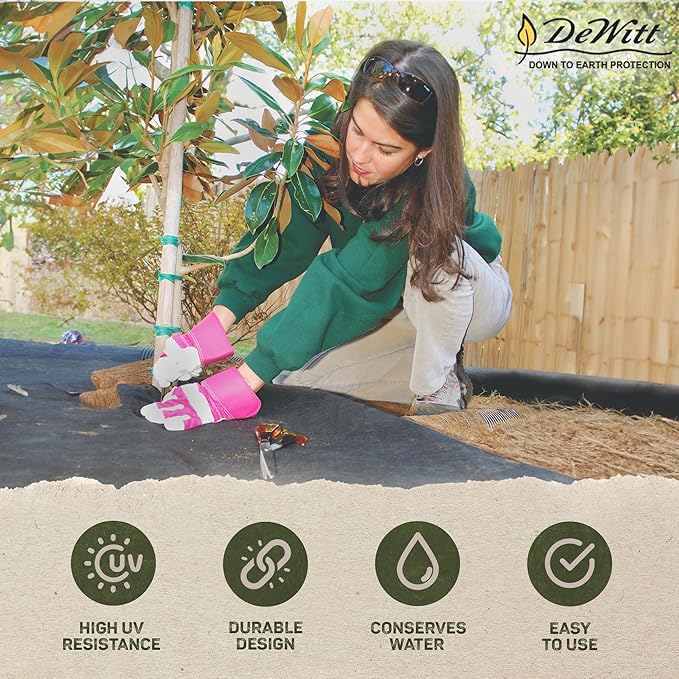 Dewitt SBLT4300 Sunbelt Woven Weed Barrier Landscape Fabric Ground Cover, 4-Foot Width x 300 Feet (3 Pack)