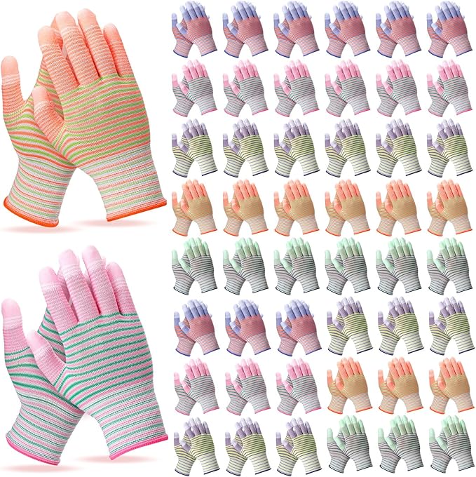 50 Pairs Gardening Gloves, Gardening Yard Gloves for Women and Men, Non Slip Rubber Coated, Breathable & Durability(Free Size)