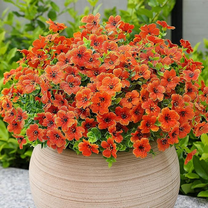 alyptus Artificial Mums for Outdoors – 12 Bundles UV Resistant Fall Flowers, Faux Outdoor Flowers & Fake Mums for Spring Summer Decor, Christmas Decorations