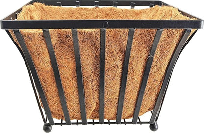 Arcadia Garden Products CB48 Series Solstice Square Planter 18", Black