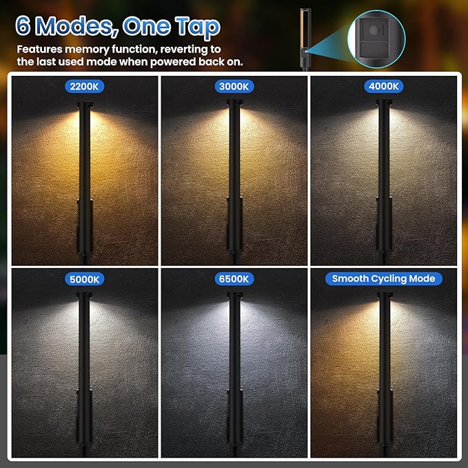 All-in-One LED Low Voltage Landscape Lighting Kit, 8-Pack Pathway Lights with Transformer and UL Listed 65FT Wire 5CCT IP66 Waterproof Landscape Lights with Connectors for Walkway Garden Yard