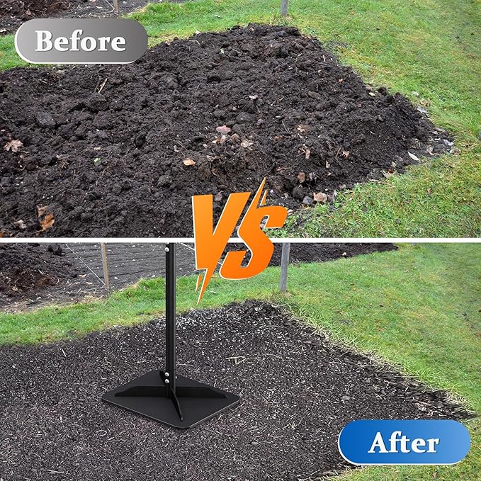 Steel Tampers Tool 10 X 12 Inch,Labor-Saving All-Steel Heavy-Duty, Landscaping, Installing Pavers and Repairing Asphalt Pavements, Black