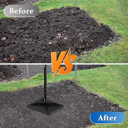 Steel Tampers Tool 8 X 10 Inch,Labor-Saving All-Steel Heavy-Duty, Landscaping, Installing Pavers and Repairing Asphalt Pavements, Black